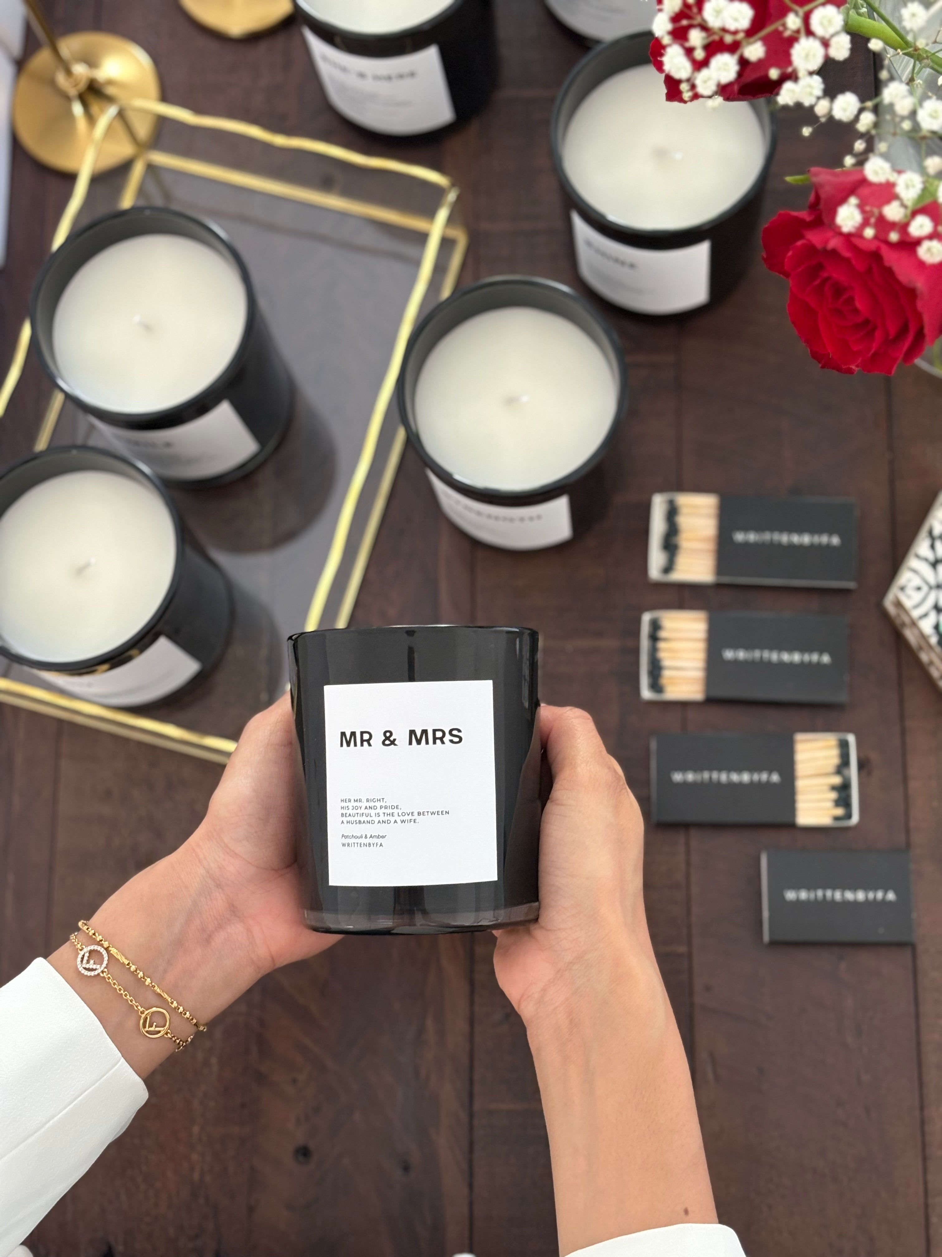 Mr & Mrs| Black Gloss Candle