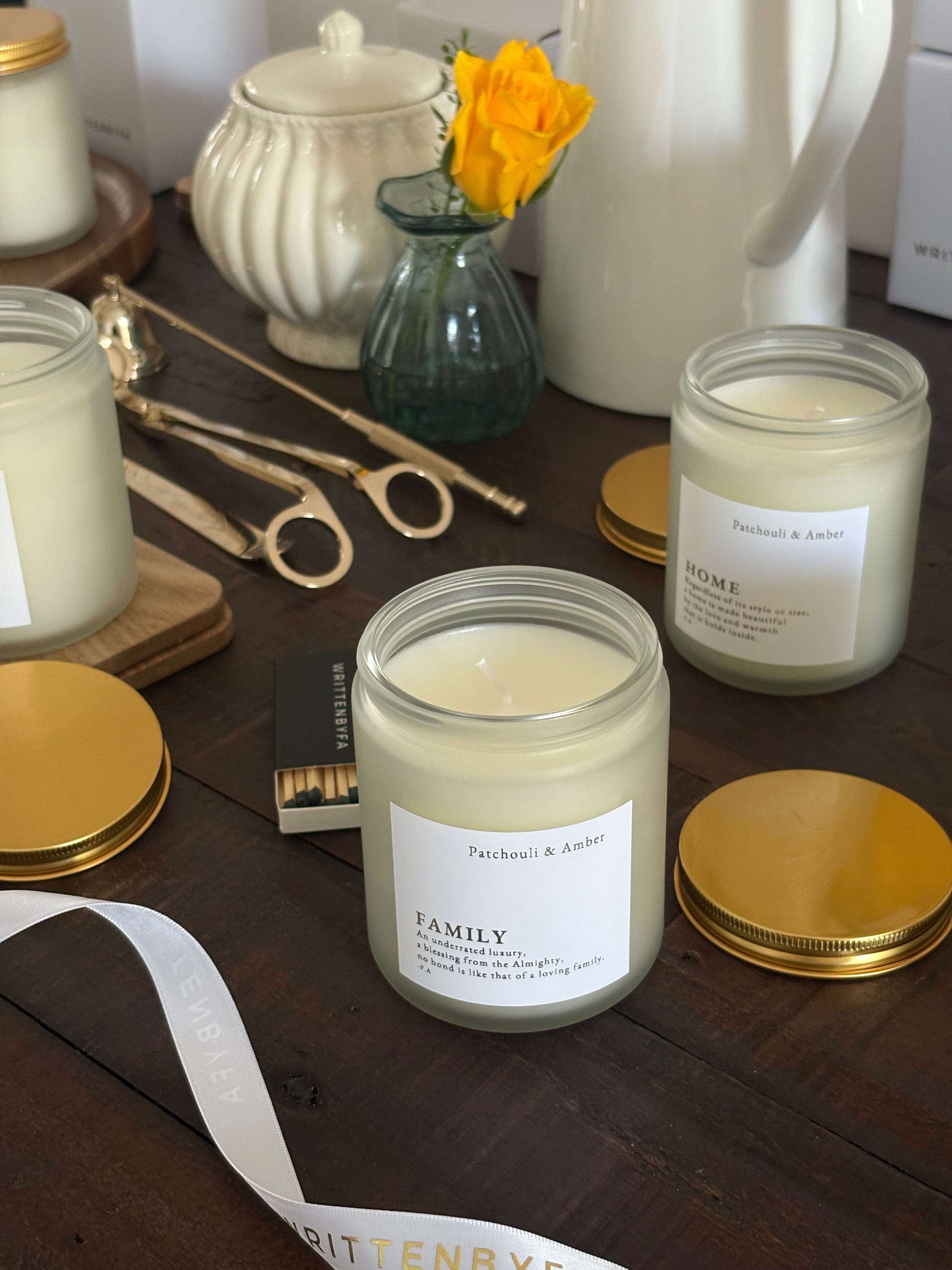 Family | White Frosted Candle