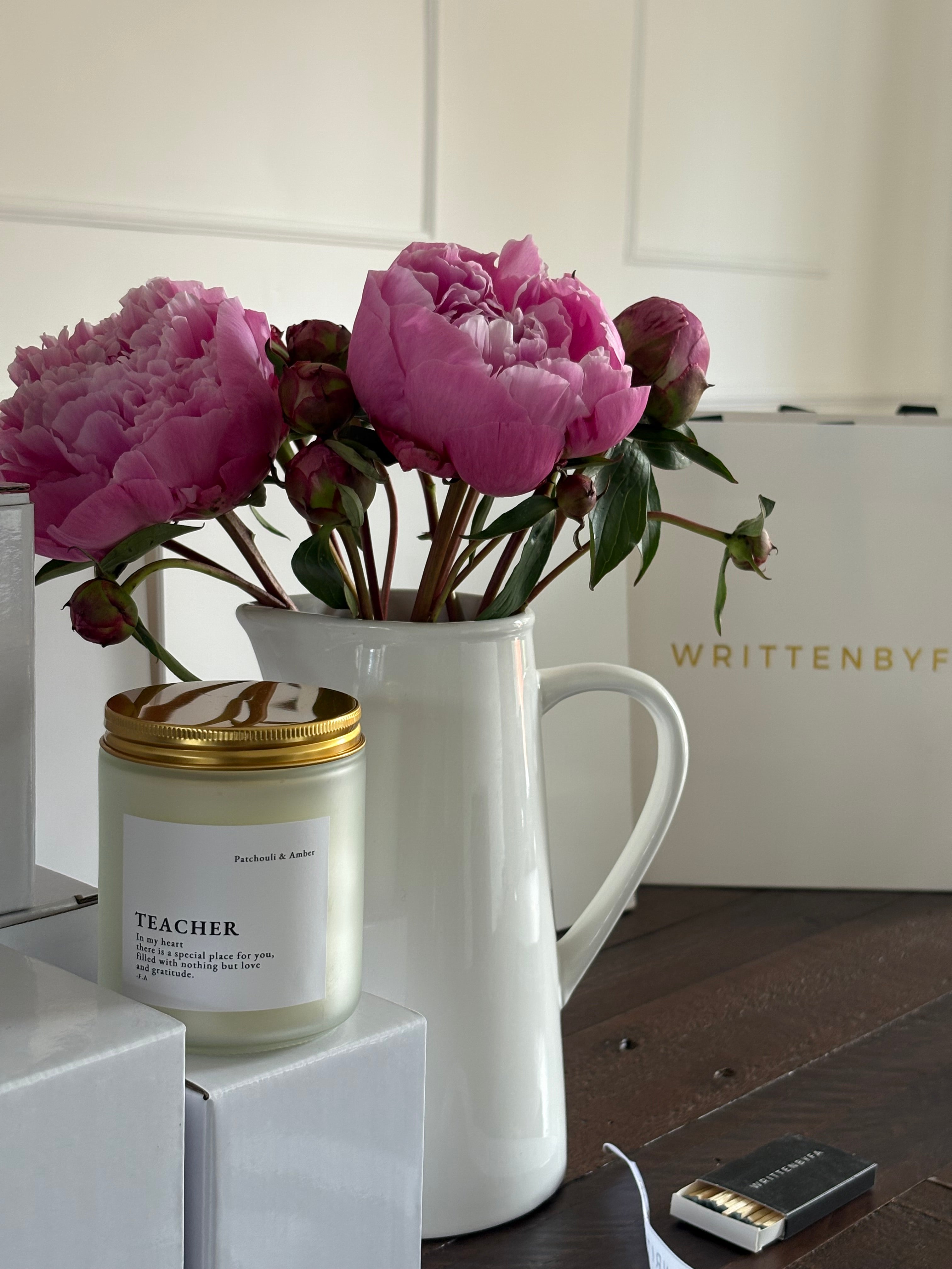 Teacher | White Frosted Candle